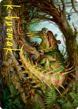 Blex, Vexing Pest Art Card (Gold-Stamped Signature) [Strixhaven: School of Mages Art Series] | Black Swamp Games