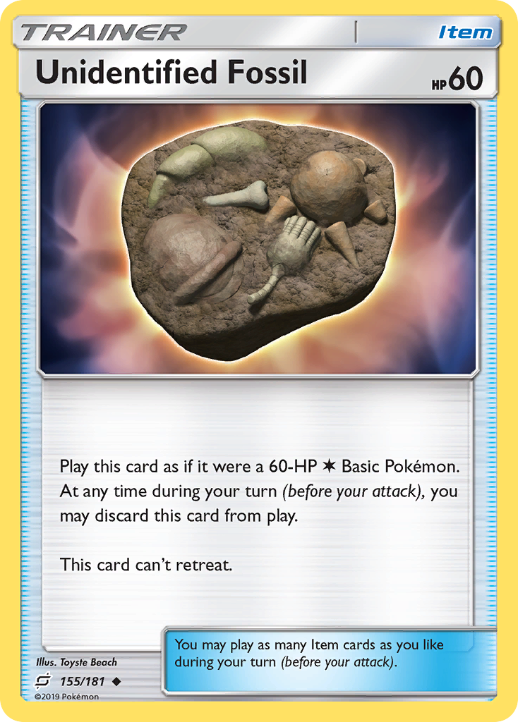 Unidentified Fossil (155/181) [Sun & Moon: Team Up] | Black Swamp Games