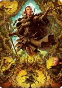 Nissa of Shadowed Boughs 2 Art Card [Zendikar Rising Art Series] | Black Swamp Games