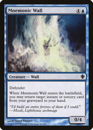 Mnemonic Wall [Commander 2013] | Black Swamp Games