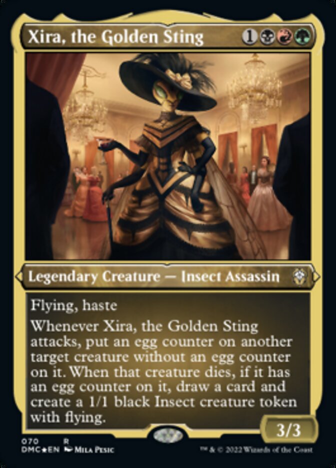 Xira, the Golden Sting (Foil Etched) [Dominaria United Commander] | Black Swamp Games