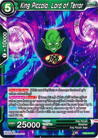 King Piccolo, Lord of Terror (Starter Deck - The Guardian of Namekians) [SD4-04] | Black Swamp Games