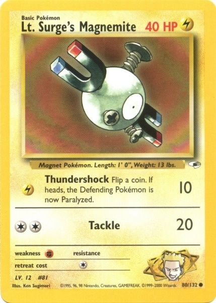 Lt. Surge's Magnemite (80/132) [Gym Heroes Unlimited] | Black Swamp Games