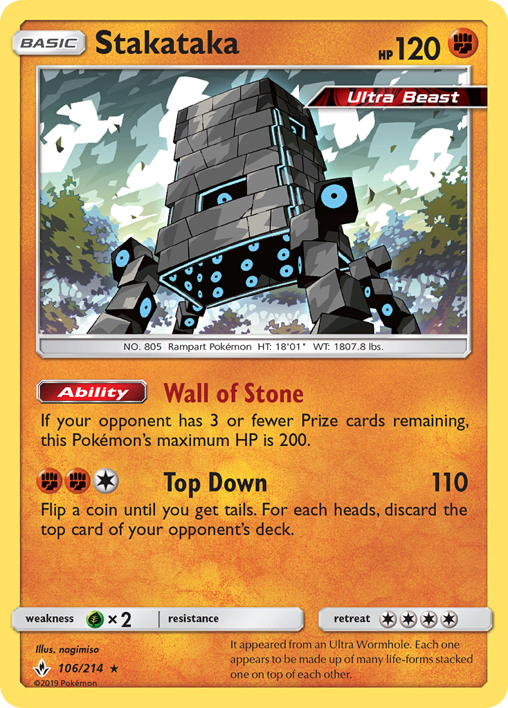 Stakataka (106/214) [Sun & Moon: Unbroken Bonds] | Black Swamp Games