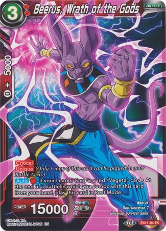 Beerus, Wrath of the Gods [EX11-04] | Black Swamp Games