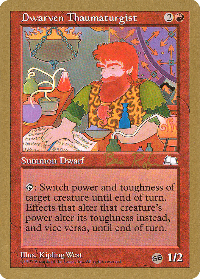 Dwarven Thaumaturgist (Ben Rubin) (SB) [World Championship Decks 1998] | Black Swamp Games