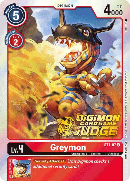 Greymon [ST1-07] (Judge Pack 1) [Starter Deck: Gaia Red Promos] | Black Swamp Games