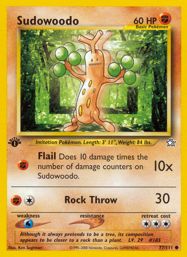 Sudowoodo (77/111) [Neo Genesis 1st Edition] | Black Swamp Games