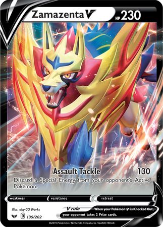 Zamazenta V (139/202) (Jumbo Card) [Sword & Shield: Base Set] | Black Swamp Games