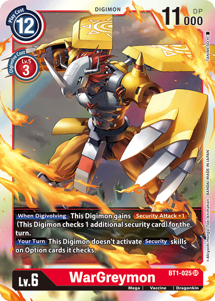 WarGreymon [BT1-025] [Release Special Booster Ver.1.0] | Black Swamp Games