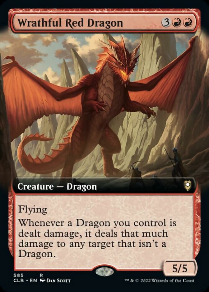 Wrathful Red Dragon (Extended Art) [Commander Legends: Battle for Baldur's Gate] | Black Swamp Games