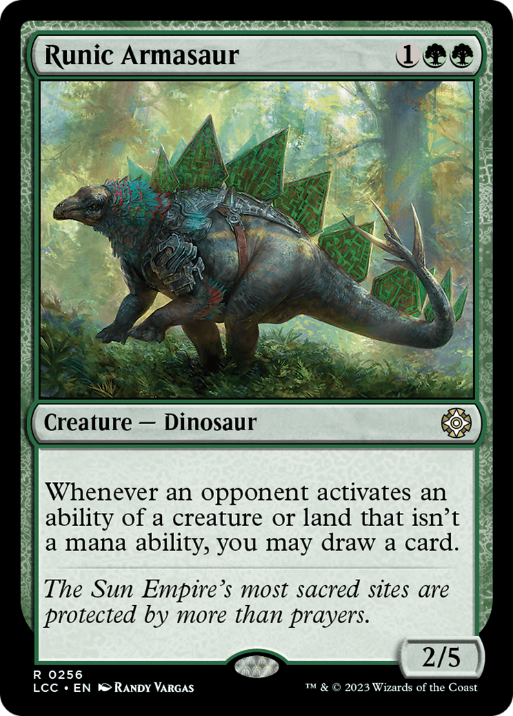 Runic Armasaur [The Lost Caverns of Ixalan Commander] | Black Swamp Games