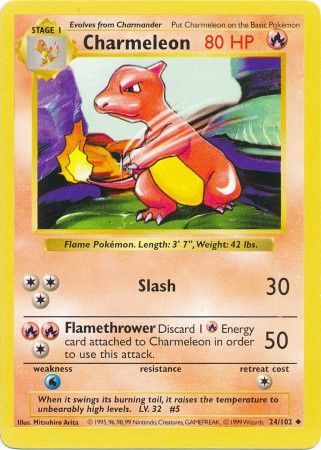 Charmeleon (24/102) [Base Set Shadowless Unlimited] | Black Swamp Games