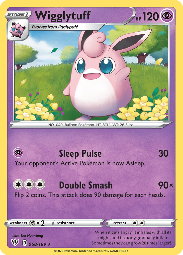 Wigglytuff (068/189) [Sword & Shield: Darkness Ablaze] | Black Swamp Games