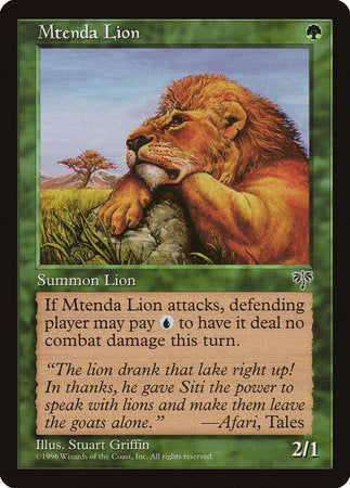 Mtenda Lion [Mirage] | Black Swamp Games