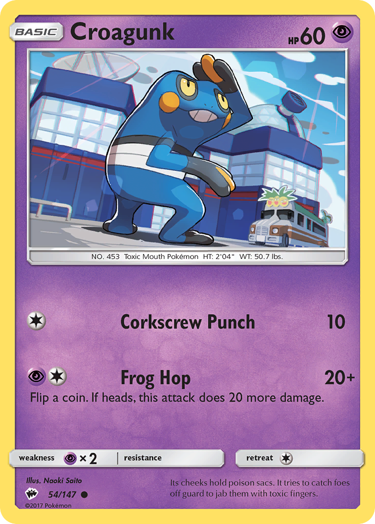 Croagunk (54/147) [Sun & Moon: Burning Shadows] | Black Swamp Games