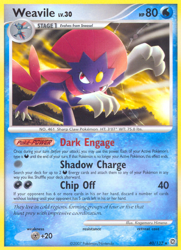 Weavile (40/132) [Diamond & Pearl: Secret Wonders] | Black Swamp Games