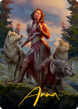 Arlinn, the Pack's Hope 1 Art Card (Gold-Stamped Signature) [Innistrad: Midnight Hunt Art Series] | Black Swamp Games