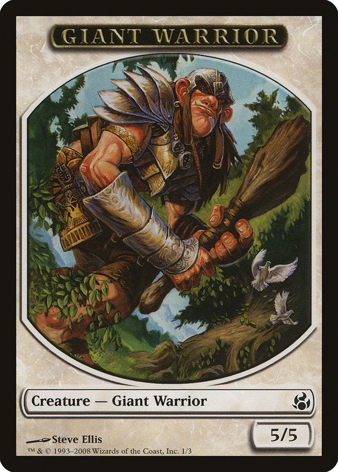 Giant Warrior [Morningtide Tokens] | Black Swamp Games