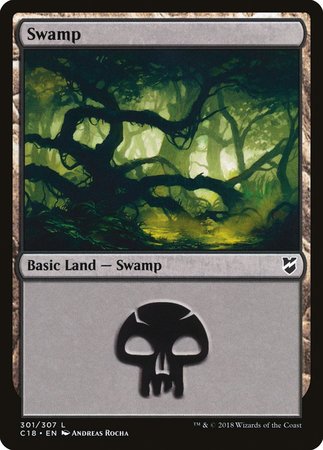Swamp (301) [Commander 2018] | Black Swamp Games