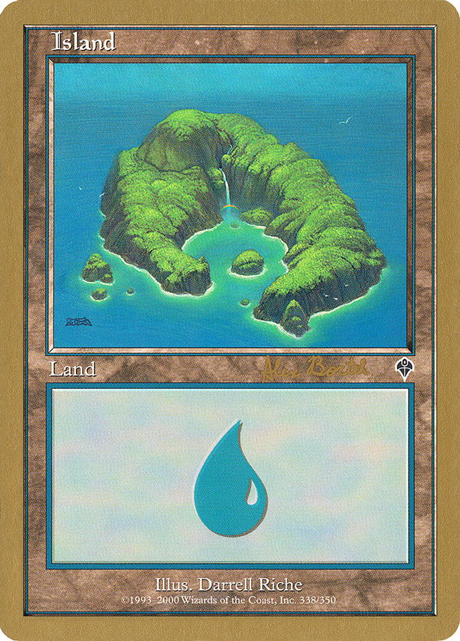 Island (ab338) (Alex Borteh) [World Championship Decks 2001] | Black Swamp Games