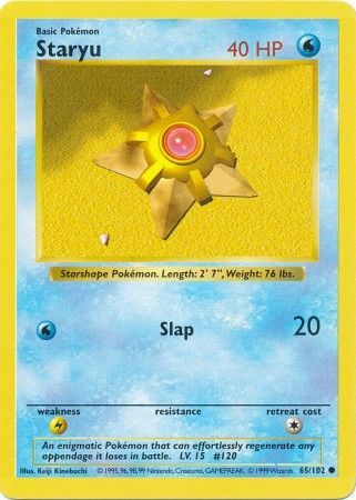 Staryu (65/102) [Base Set Shadowless Unlimited] | Black Swamp Games