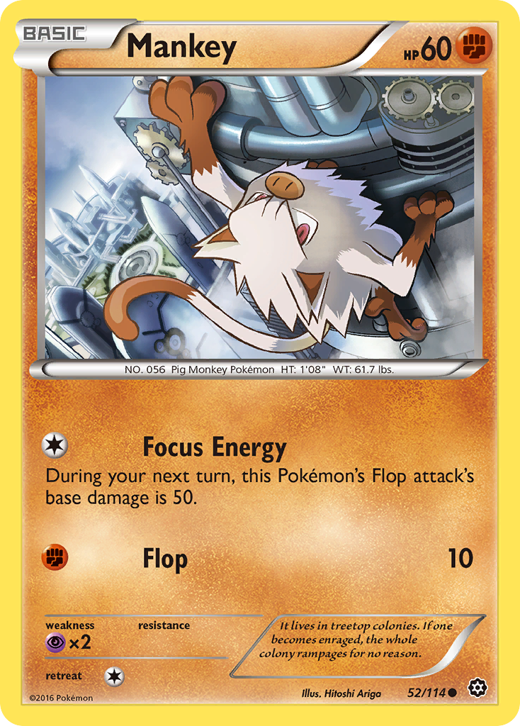 Mankey (52/114) [XY: Steam Siege] | Black Swamp Games