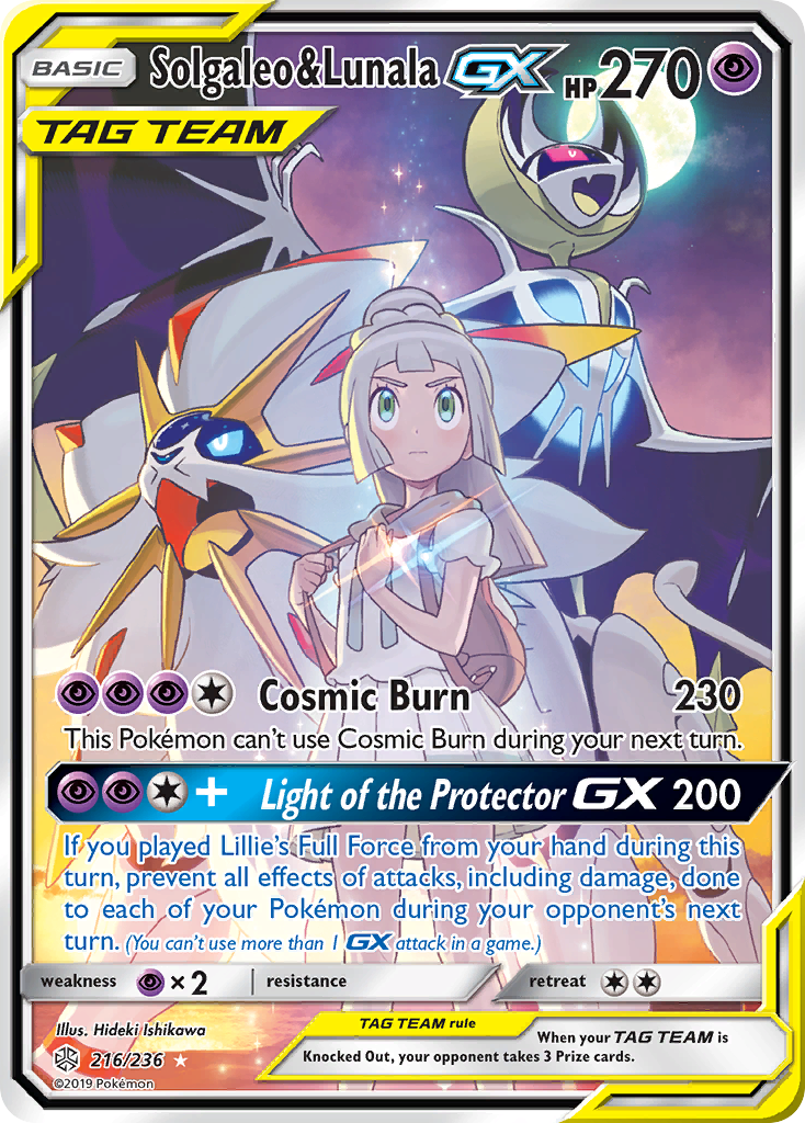 Solgaleo & Lunala GX (216/236) [Sun & Moon: Cosmic Eclipse] | Black Swamp Games