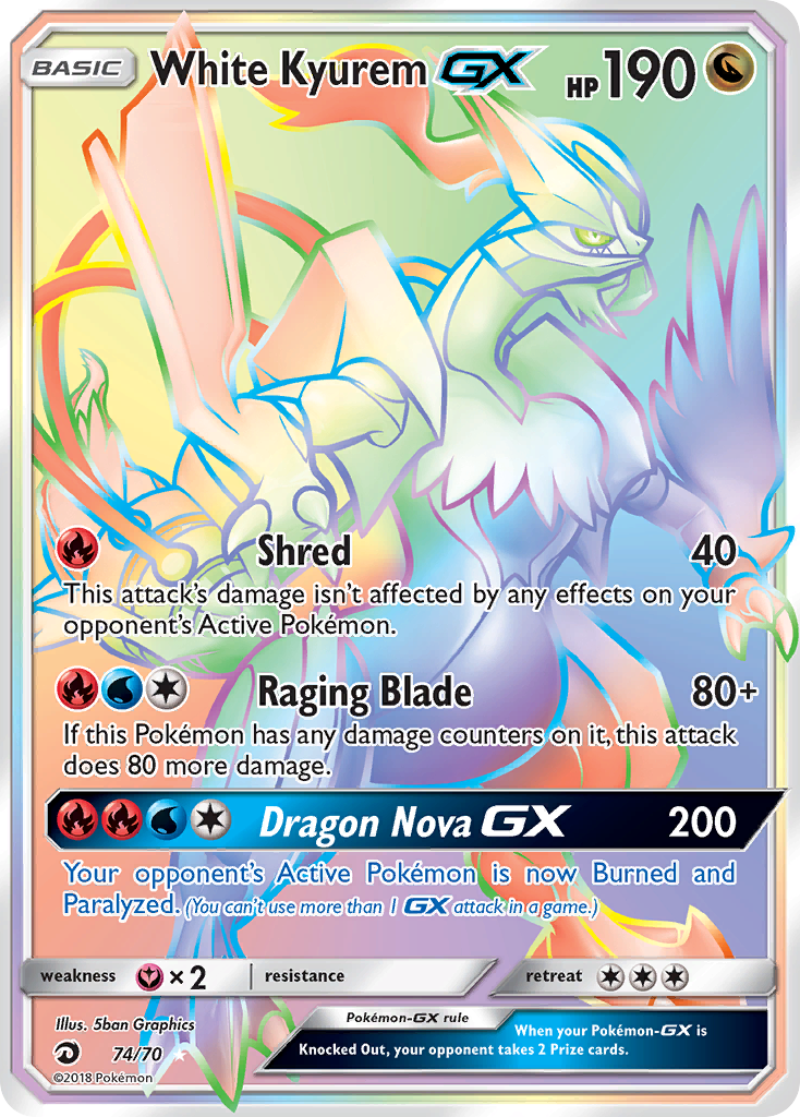 White Kyurem GX (74/70) [Sun & Moon: Dragon Majesty] | Black Swamp Games