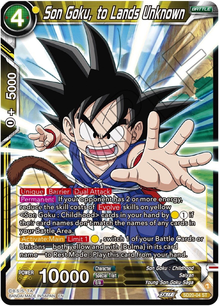 Son Goku, to Lands Unknown (SD20-04) [Dawn of the Z-Legends] | Black Swamp Games
