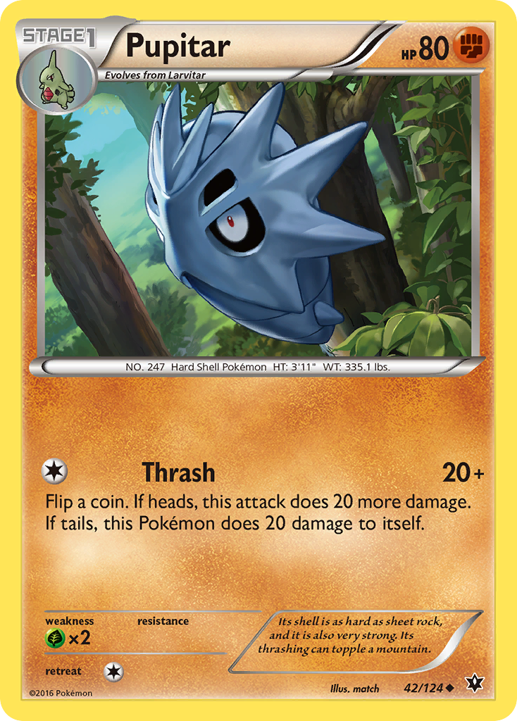 Pupitar (42/124) [XY: Fates Collide] | Black Swamp Games