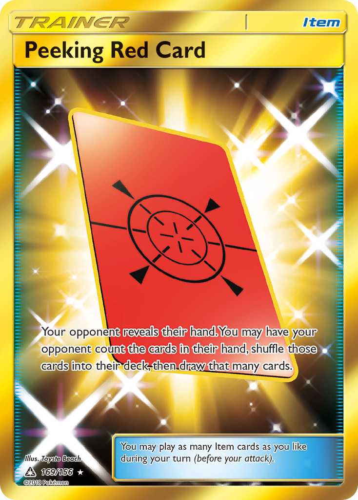 Peeking Red Card (169/156) [Sun & Moon: Ultra Prism] | Black Swamp Games