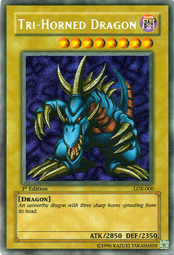 Tri-Horned Dragon [LOB-000] Secret Rare | Black Swamp Games