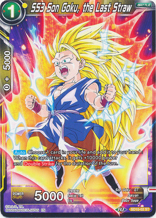 SS3 Son Goku, the Last Straw (Starter Deck - Parasitic Overlord) [SD10-02] | Black Swamp Games