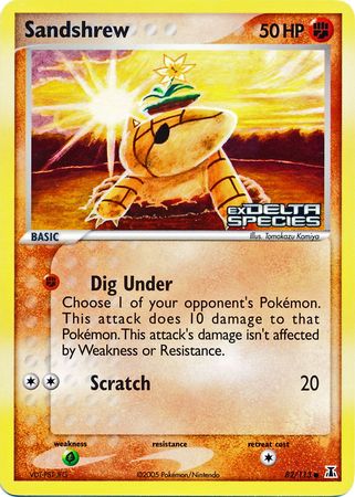 Sandshrew (82/113) (Stamped) [EX: Delta Species] | Black Swamp Games