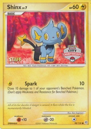 Shinx (98/130) (Staff City Championships Promo) [Nintendo: Black Star Promos] | Black Swamp Games