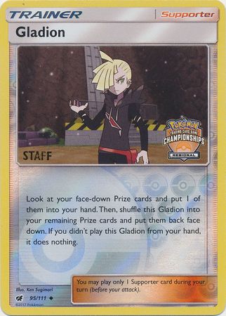 Gladion (95/111) (Regional Championship Promo Staff) [Sun & Moon: Crimson Invasion] | Black Swamp Games