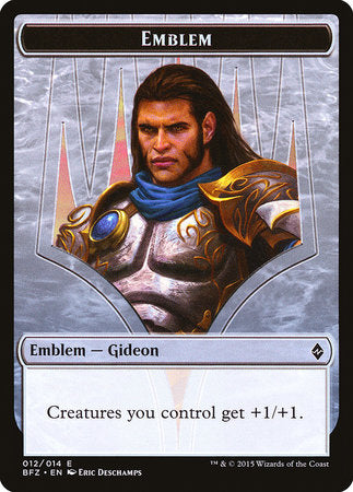 Emblem - Gideon, Ally of Zendikar [Battle for Zendikar Tokens] | Black Swamp Games
