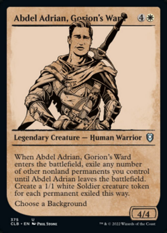 Abdel Adrian, Gorion's Ward (Showcase) [Commander Legends: Battle for Baldur's Gate] | Black Swamp Games