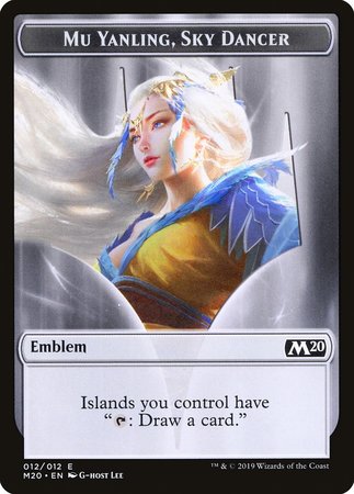 Emblem - Mu Yanling, Sky Dancer [Core Set 2020 Tokens] | Black Swamp Games