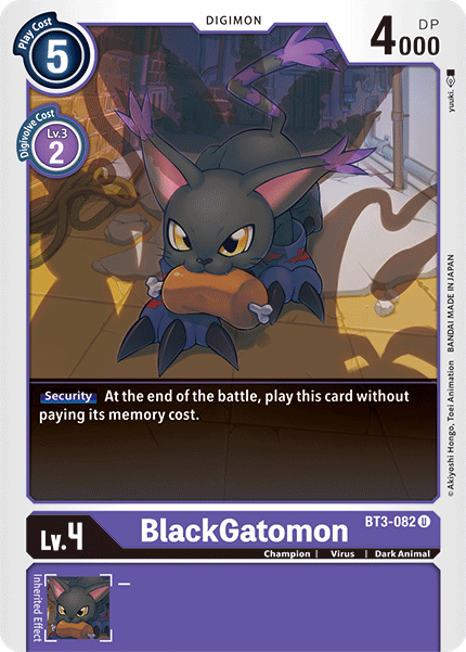 BlackGatomon [BT3-082] [Release Special Booster Ver.1.5] | Black Swamp Games