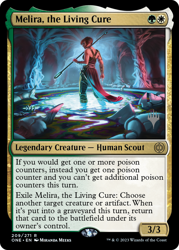 Melira, the Living Cure (Promo Pack) [Phyrexia: All Will Be One Promos] | Black Swamp Games