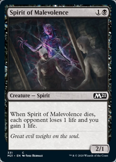 Spirit of Malevolence [Core Set 2021] | Black Swamp Games