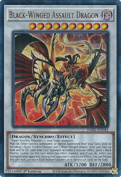 Black-Winged Assault Dragon [DABL-EN042] Ultra Rare | Black Swamp Games