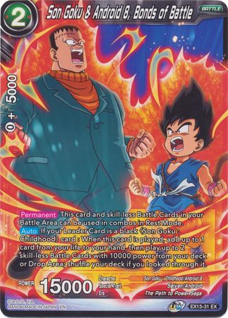 Son Goku & Android 8, Bonds of Battle [EX13-31] | Black Swamp Games