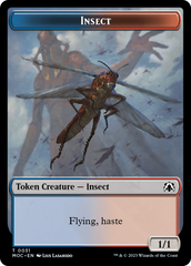 Soldier // Insect Double-Sided Token [March of the Machine Commander Tokens] | Black Swamp Games