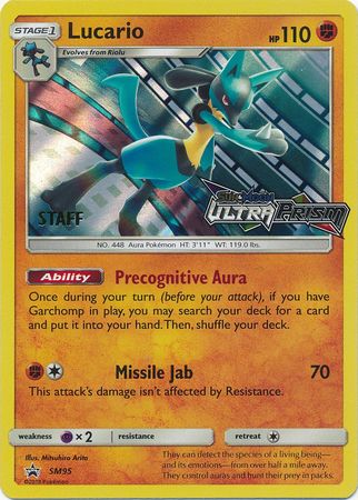 Lucario (SM95) (Staff Prerelease Promo) [Sun & Moon: Black Star Promos] | Black Swamp Games