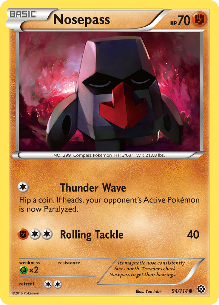 Nosepass (54/114) [XY: Steam Siege] | Black Swamp Games