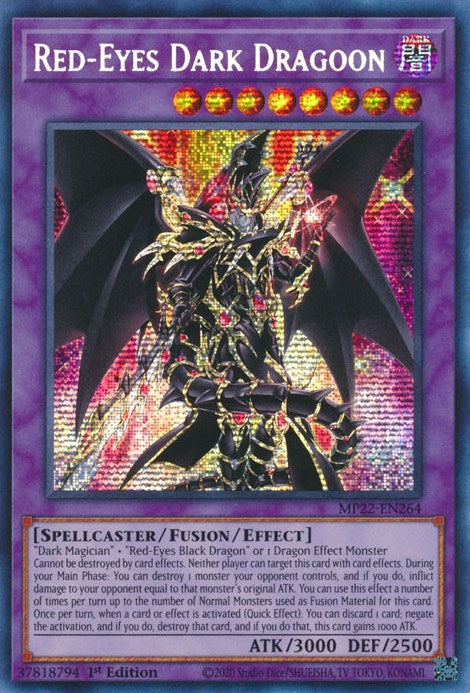 Red-Eyes Dark Dragoon [MP22-EN264] Prismatic Secret Rare | Black Swamp Games