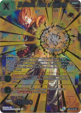 SS Gotenks, Fusion of Friendship (Gold Stamped / Starter Deck - Saiyan Wonder) (SD14-02) [Rise of the Unison Warrior] | Black Swamp Games